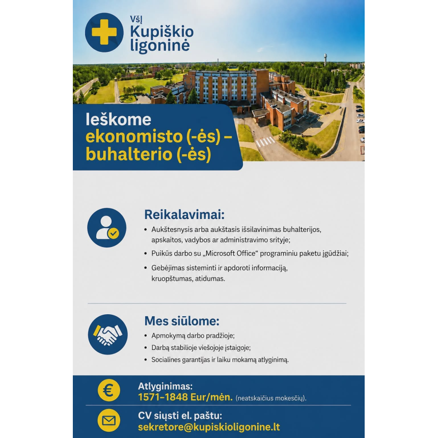 Ieškome ekonomisto - buhalterio