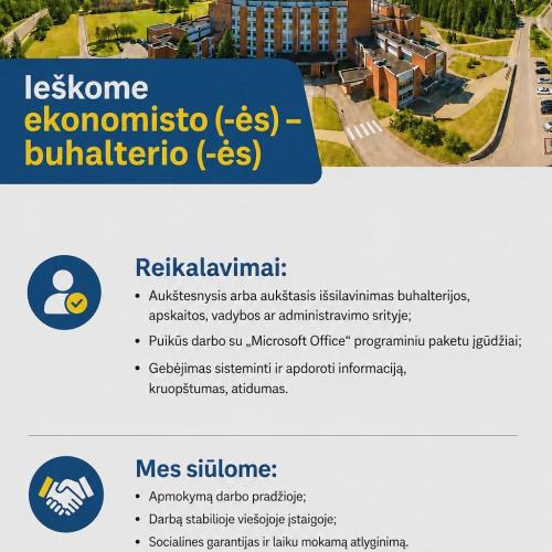 Ieškome ekonomisto - buhalterio