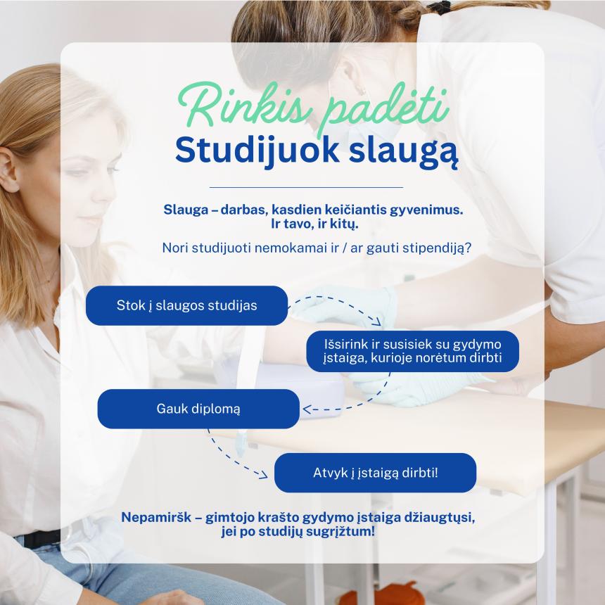 Finansinė parama studijuojantiems slaugą